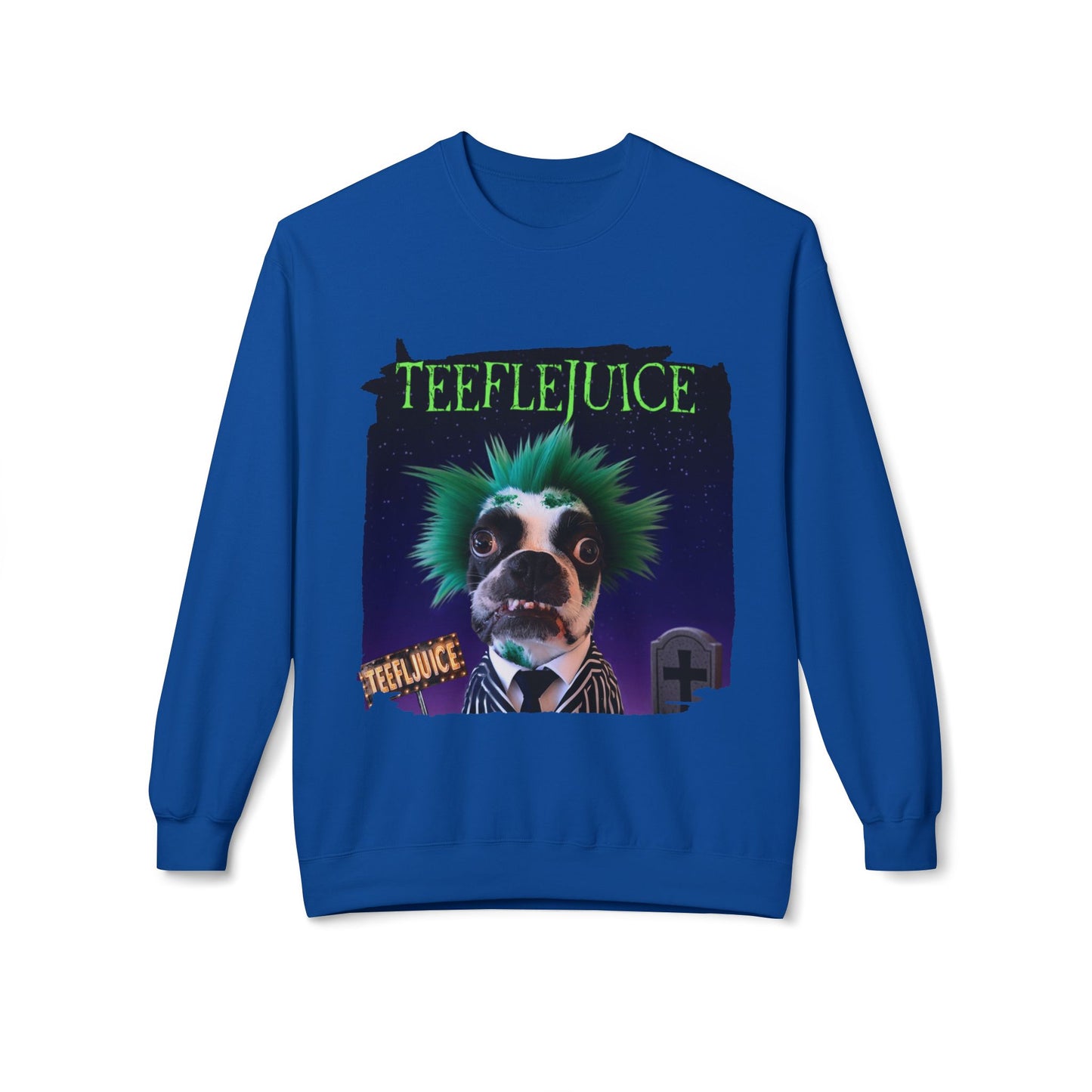 Teeflejuice Crewneck Sweatshirt: Spooky Spectacle Comfort