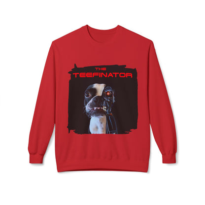 The Teefinator Crewneck Sweatshirt: Cybernetic Comfort