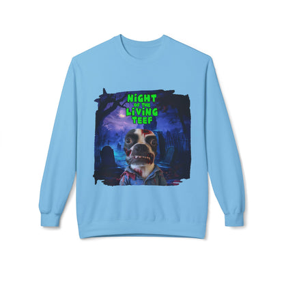 Night of the Living Teef Crewneck Sweatshirt: Zombie Comfort