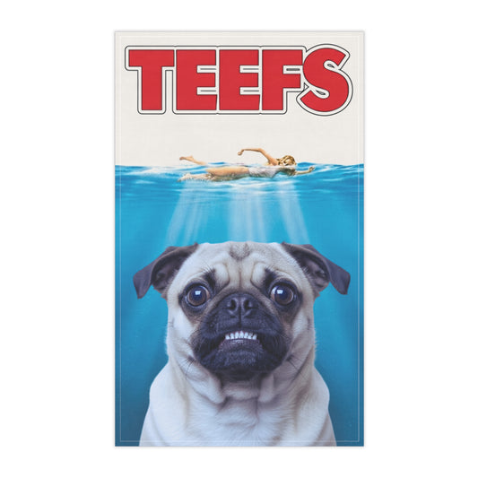 Pug TEEFS Tea Towel