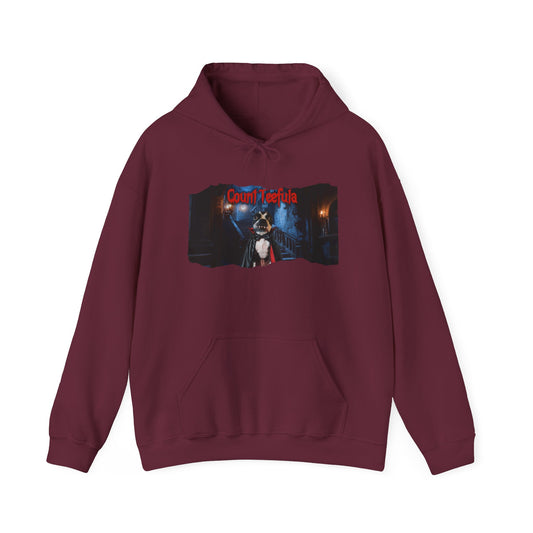 Count Teefula Unisex Pullover Hoodie: Midnight Elegance