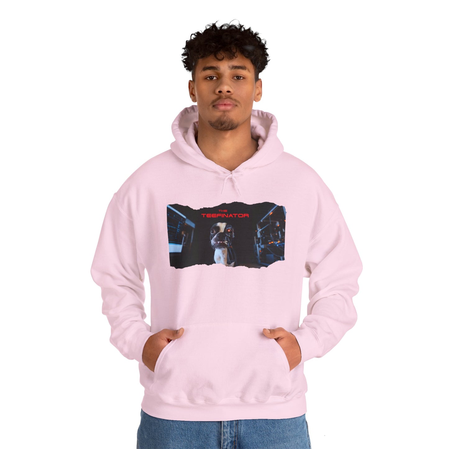 The Teefinator Unisex Pullover Hoodie: Cybernetic Comfort