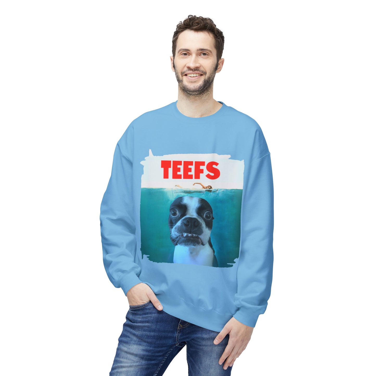 Teefs Crewneck Sweatshirt: Ocean Predator Comfort