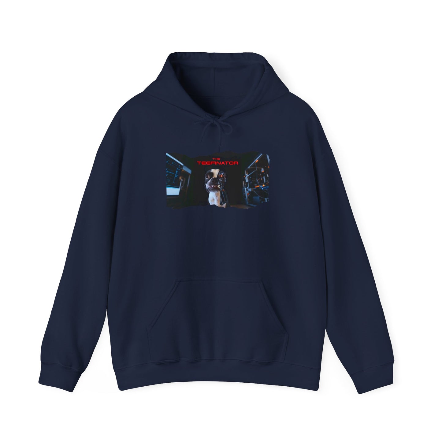 The Teefinator Unisex Pullover Hoodie: Cybernetic Comfort