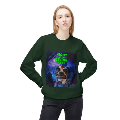 Night of the Living Teef Crewneck Sweatshirt: Zombie Comfort