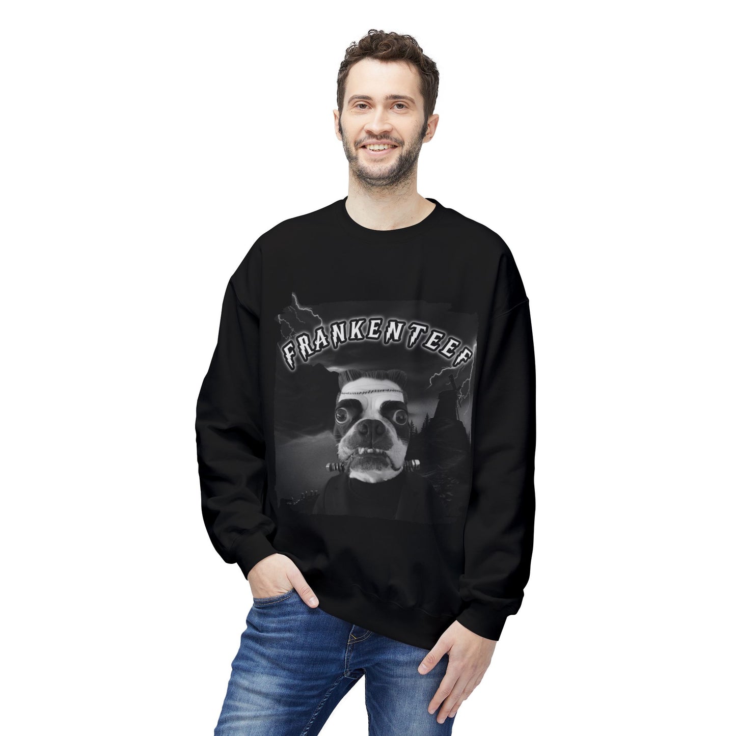 Frankenteef Crewneck Sweatshirt: Monster's Embrace
