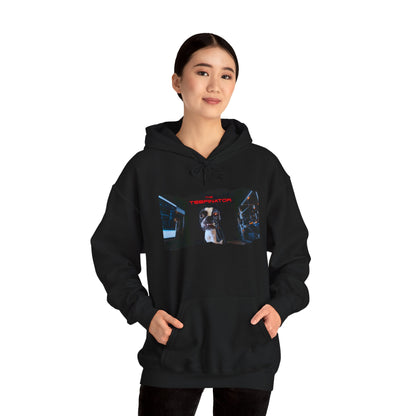 The Teefinator Unisex Pullover Hoodie: Cybernetic Comfort