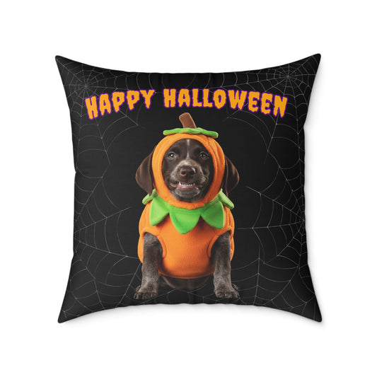 German Shorthaired Pointer Happy Halloween Pillow