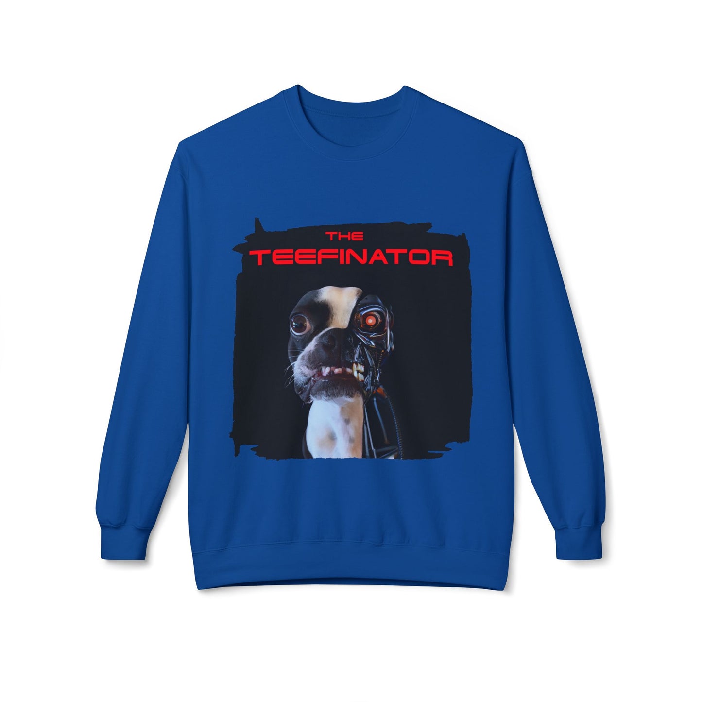 The Teefinator Crewneck Sweatshirt: Cybernetic Comfort