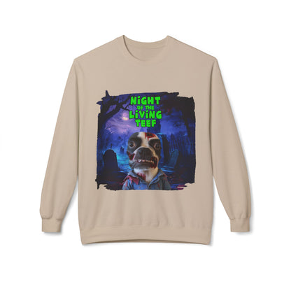 Night of the Living Teef Crewneck Sweatshirt: Zombie Comfort