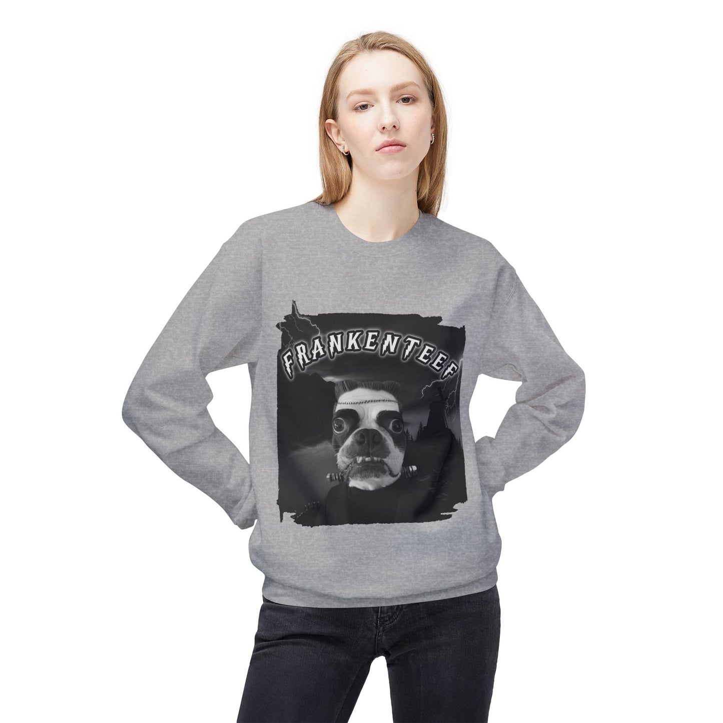 Frankenteef Crewneck Sweatshirt: Monster's Embrace