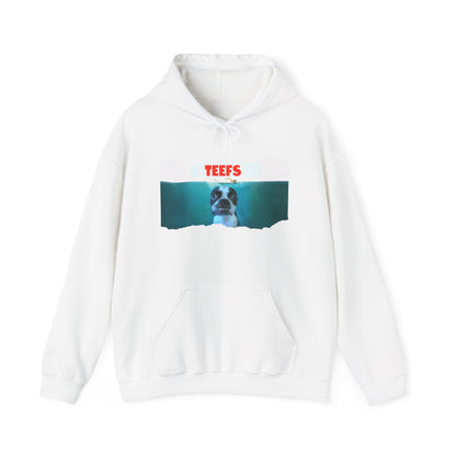 Teefs Unisex Pullover Hoodie: Sharky Style Splash