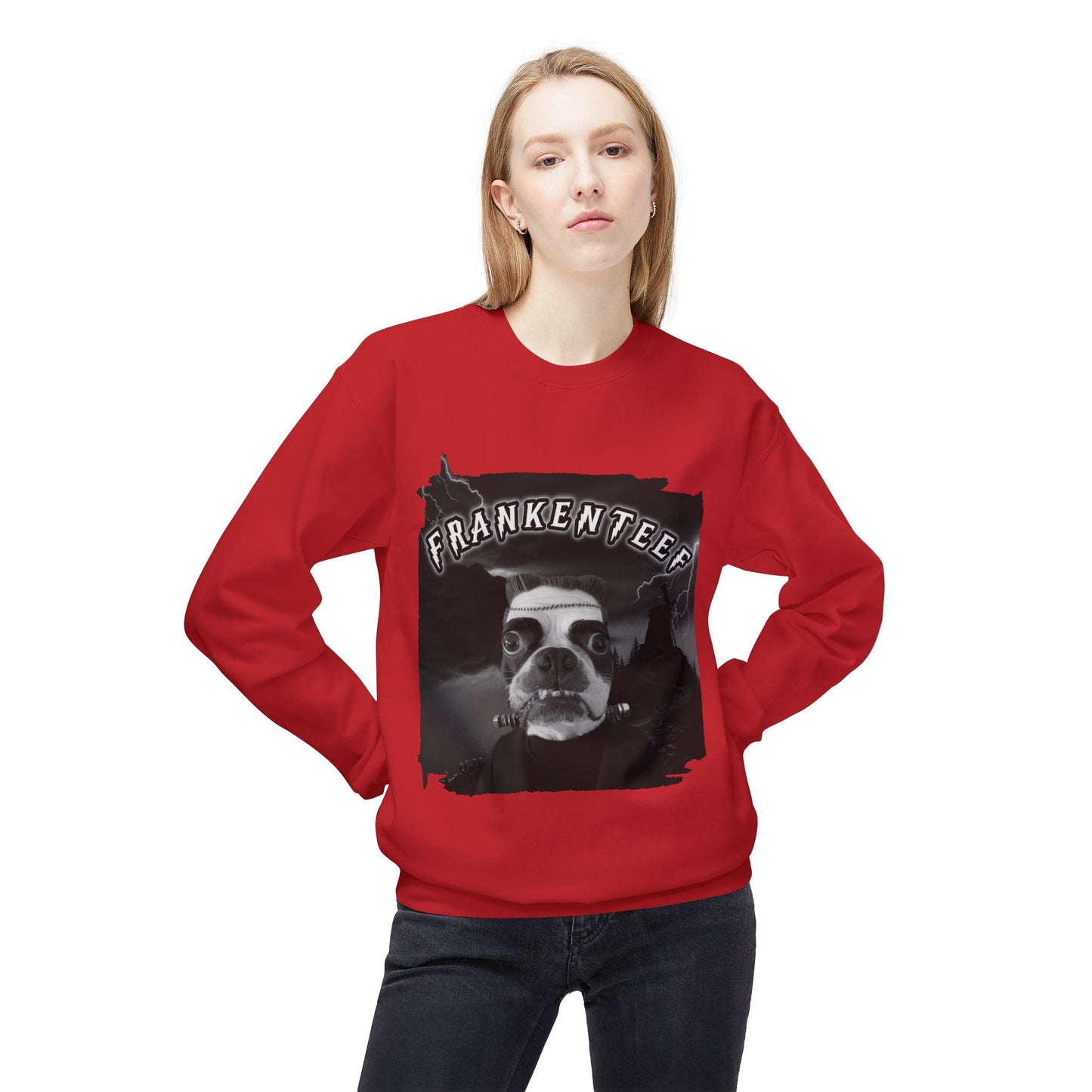Frankenteef Crewneck Sweatshirt: Monster's Embrace