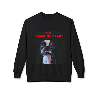 The Teefinator Crewneck Sweatshirt: Cybernetic Comfort