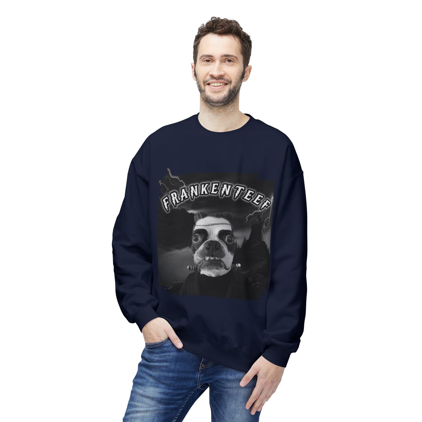 Frankenteef Crewneck Sweatshirt: Monster's Embrace