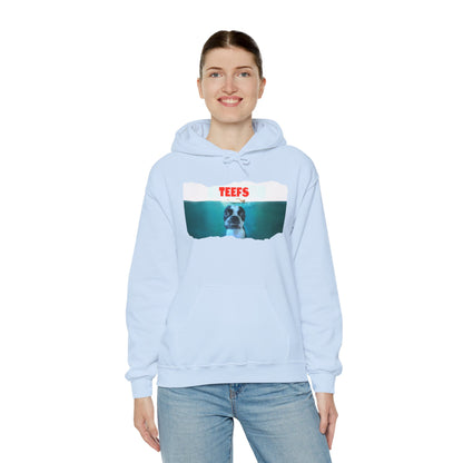 Teefs Unisex Pullover Hoodie: Sharky Style Splash