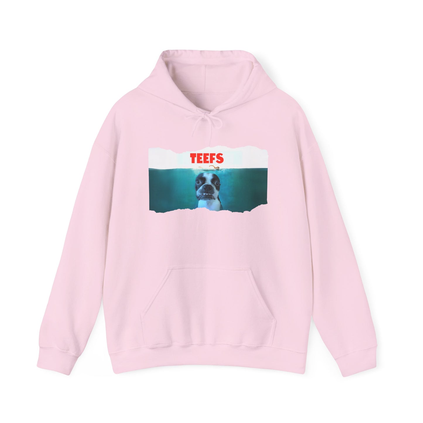 Teefs Unisex Pullover Hoodie: Sharky Style Splash