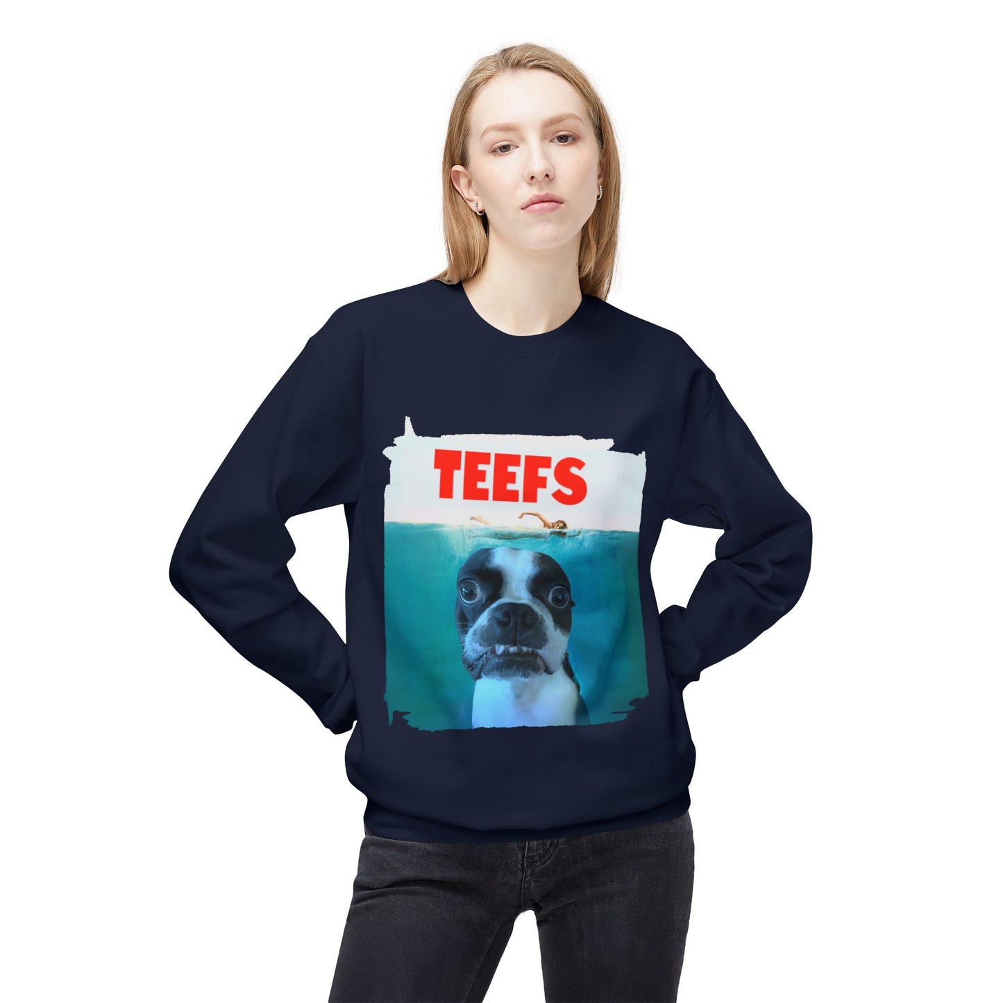 Teefs Crewneck Sweatshirt: Ocean Predator Comfort