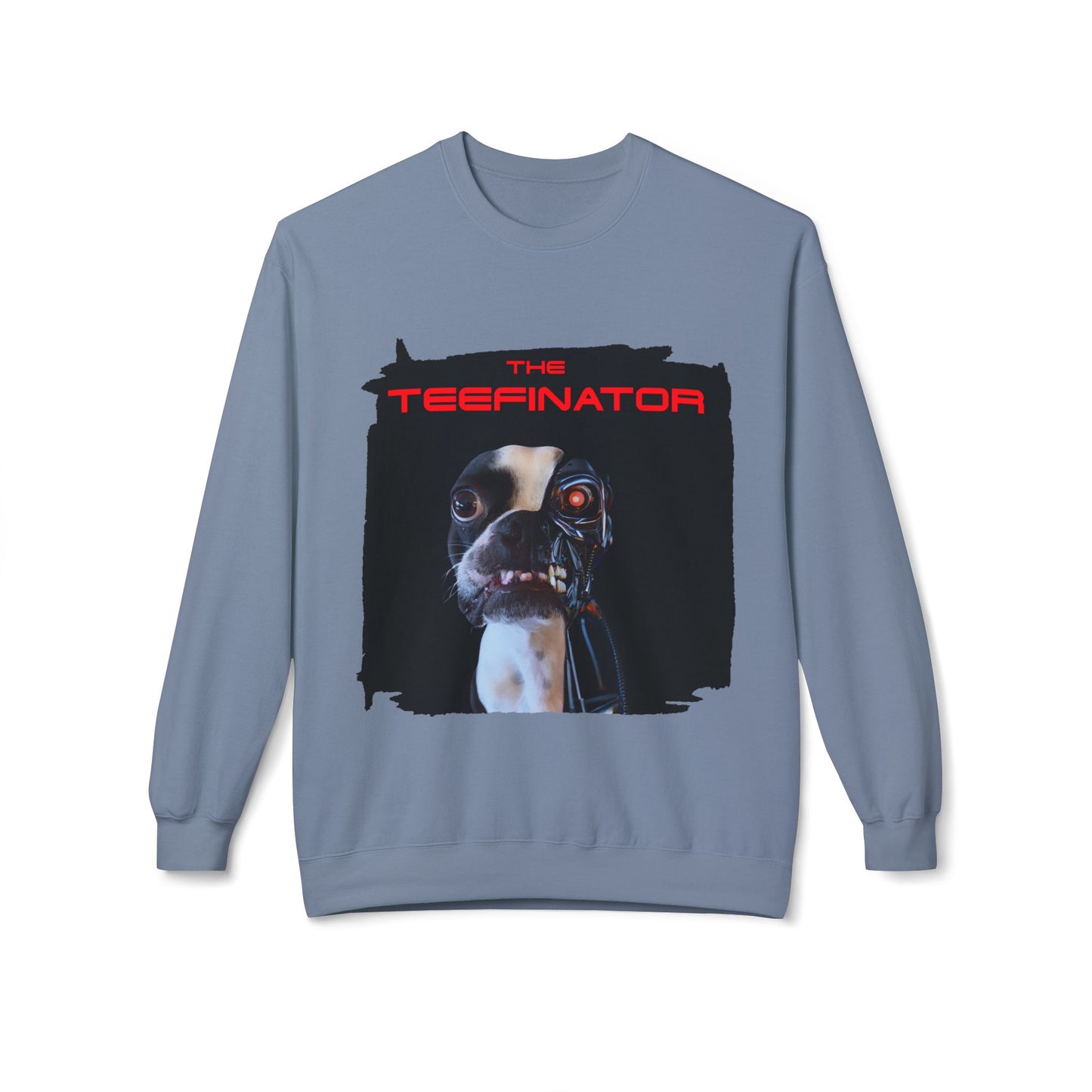 The Teefinator Crewneck Sweatshirt: Cybernetic Comfort