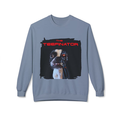 The Teefinator Crewneck Sweatshirt: Cybernetic Comfort