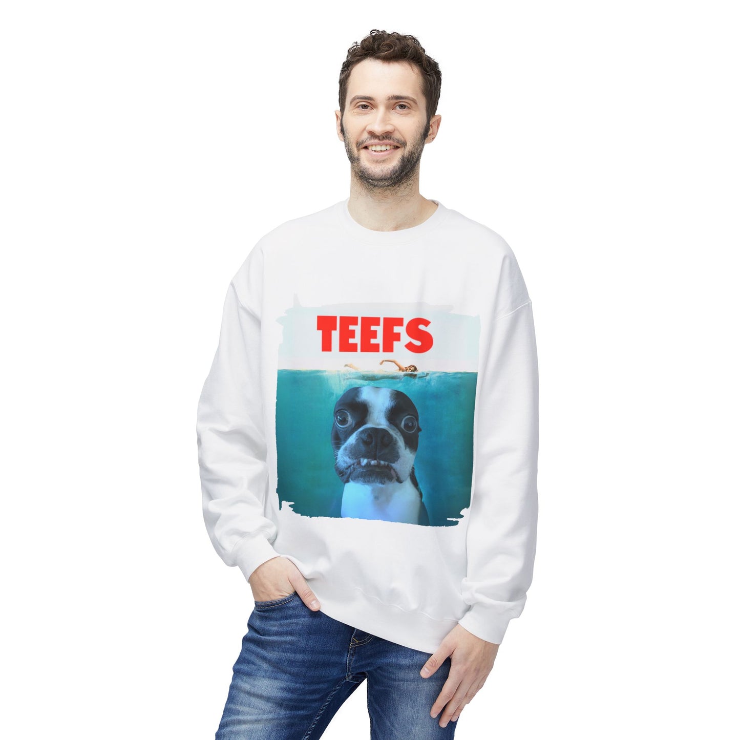 Teefs Crewneck Sweatshirt: Ocean Predator Comfort