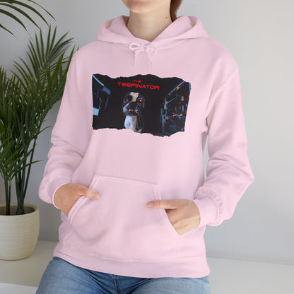 The Teefinator Unisex Pullover Hoodie: Cybernetic Comfort