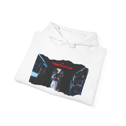 The Teefinator Unisex Pullover Hoodie: Cybernetic Comfort