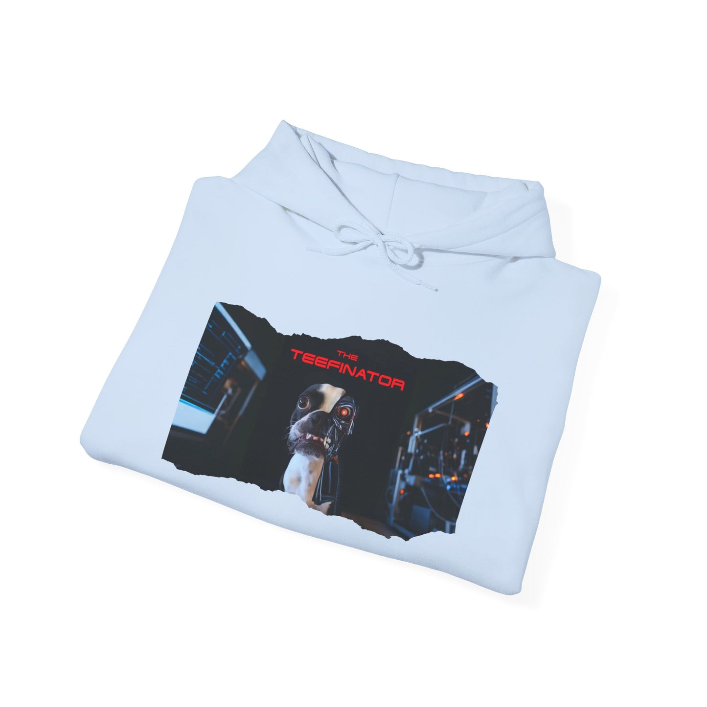 The Teefinator Unisex Pullover Hoodie: Cybernetic Comfort