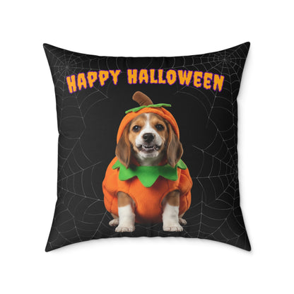 Beagle Happy Halloween Pillow