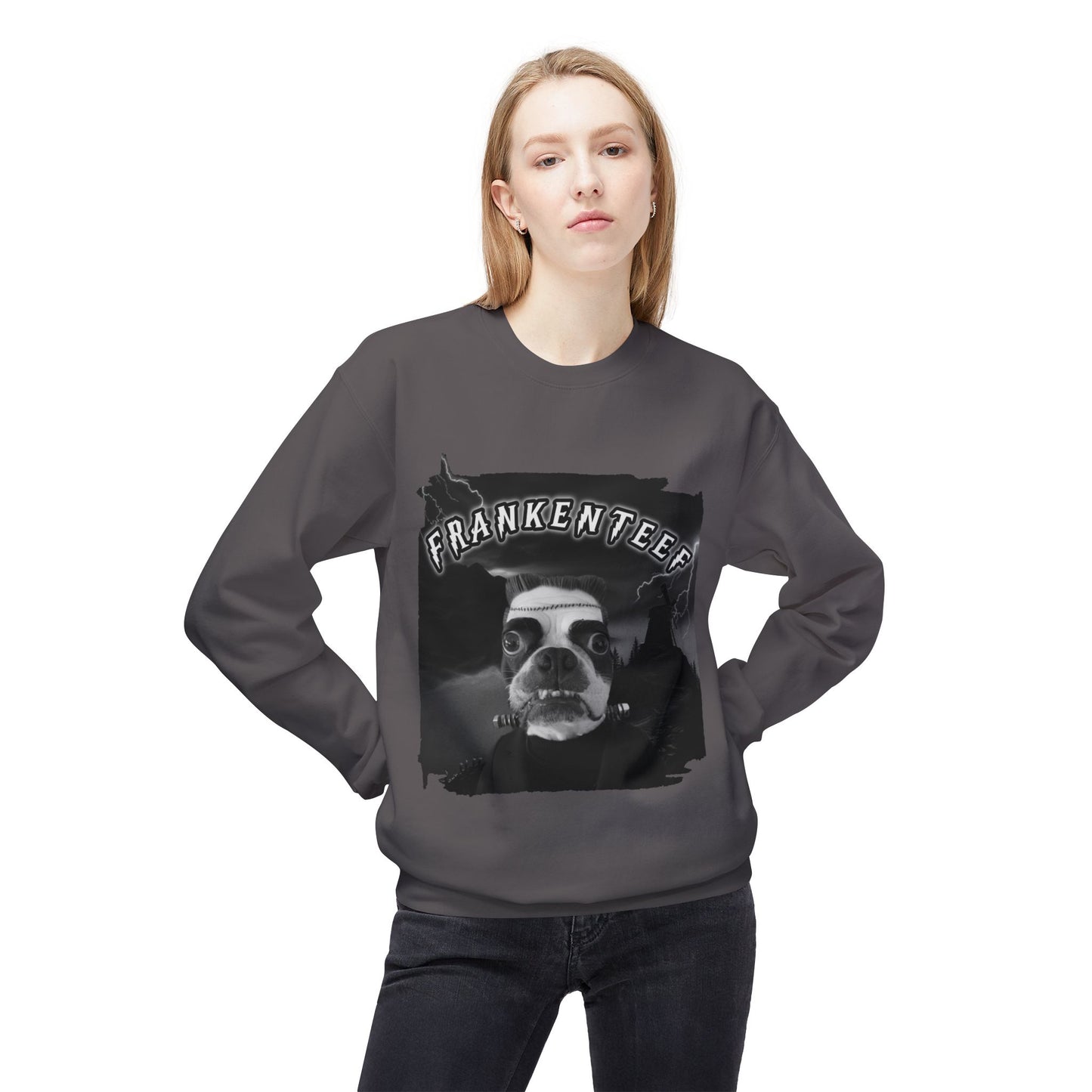 Frankenteef Crewneck Sweatshirt: Monster's Embrace