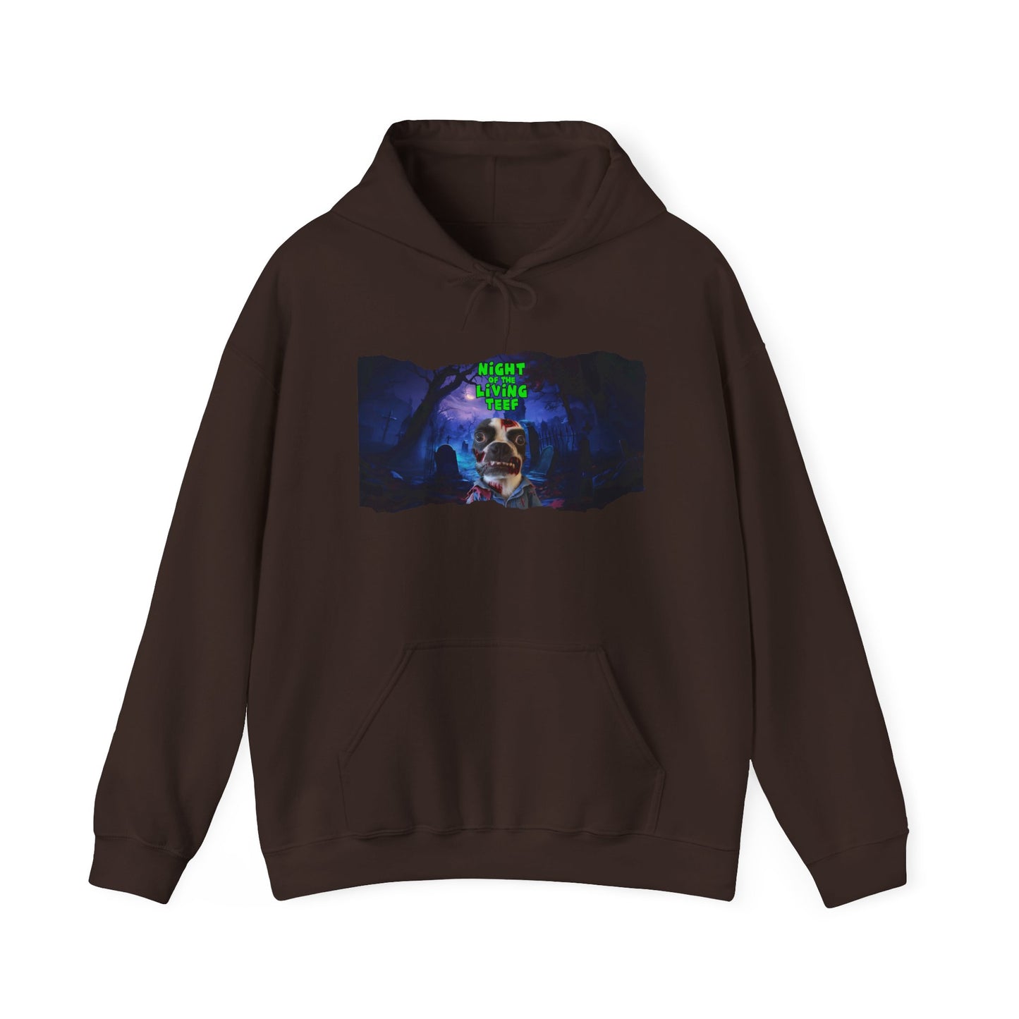 Night of the Living Teef Unisex Pullover Hoodie: Cozy Zombie Comfort
