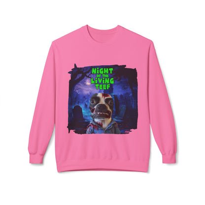 Night of the Living Teef Crewneck Sweatshirt: Zombie Comfort