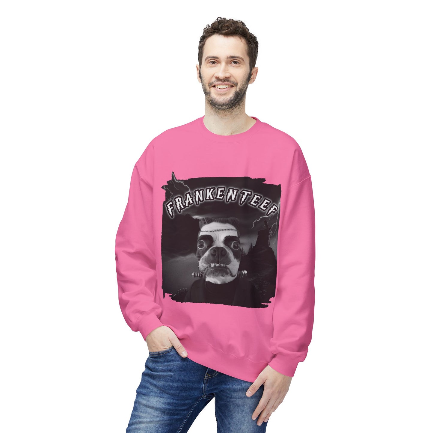 Frankenteef Crewneck Sweatshirt: Monster's Embrace