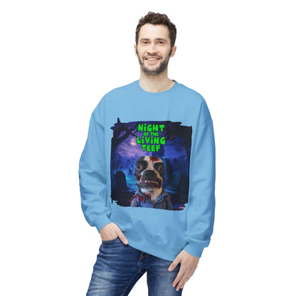 Night of the Living Teef Crewneck Sweatshirt: Zombie Comfort