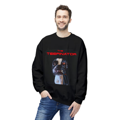 The Teefinator Crewneck Sweatshirt: Cybernetic Comfort