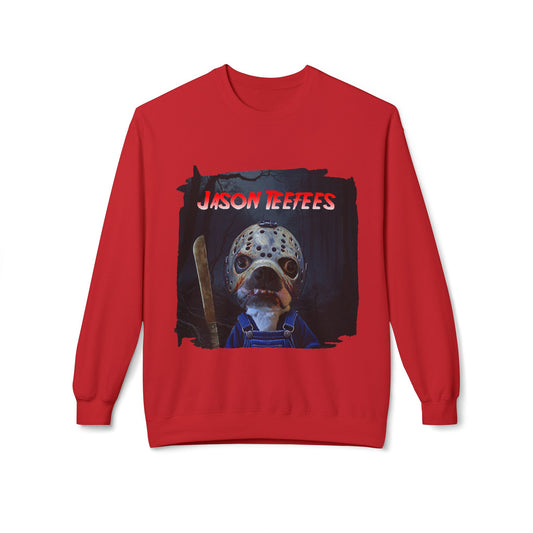 Jason Teefees Crewneck Sweatshirt: Campsite Horror Comfort