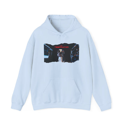 The Teefinator Unisex Pullover Hoodie: Cybernetic Comfort