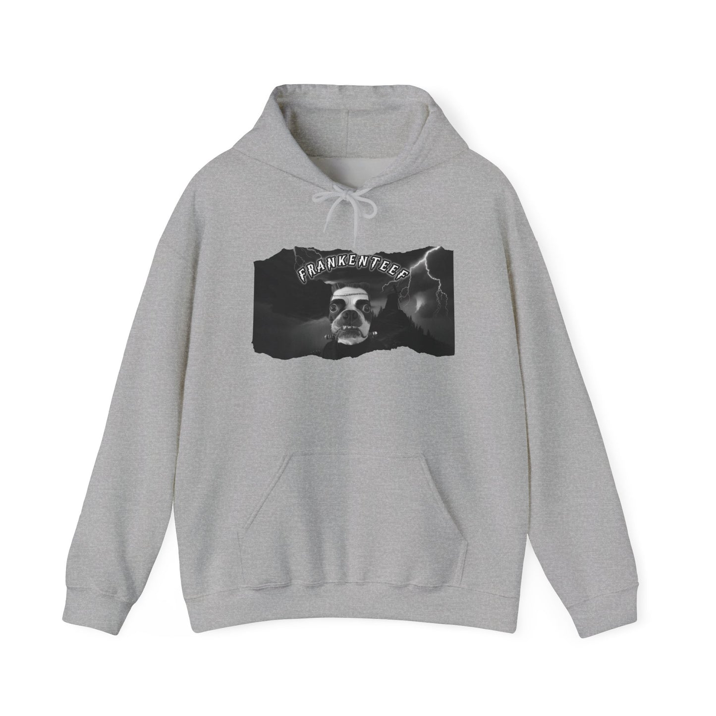 Frankenteef Unisex Pullover Hoodie: Stitched-Up Style