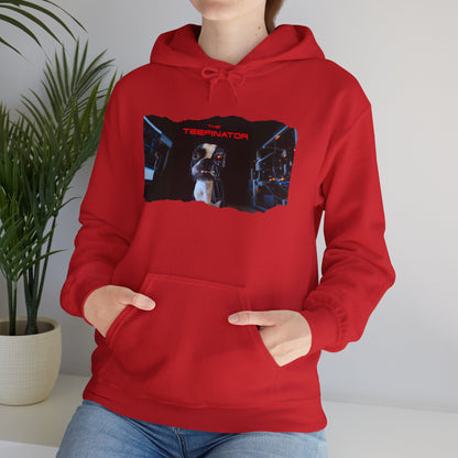 The Teefinator Unisex Pullover Hoodie: Cybernetic Comfort