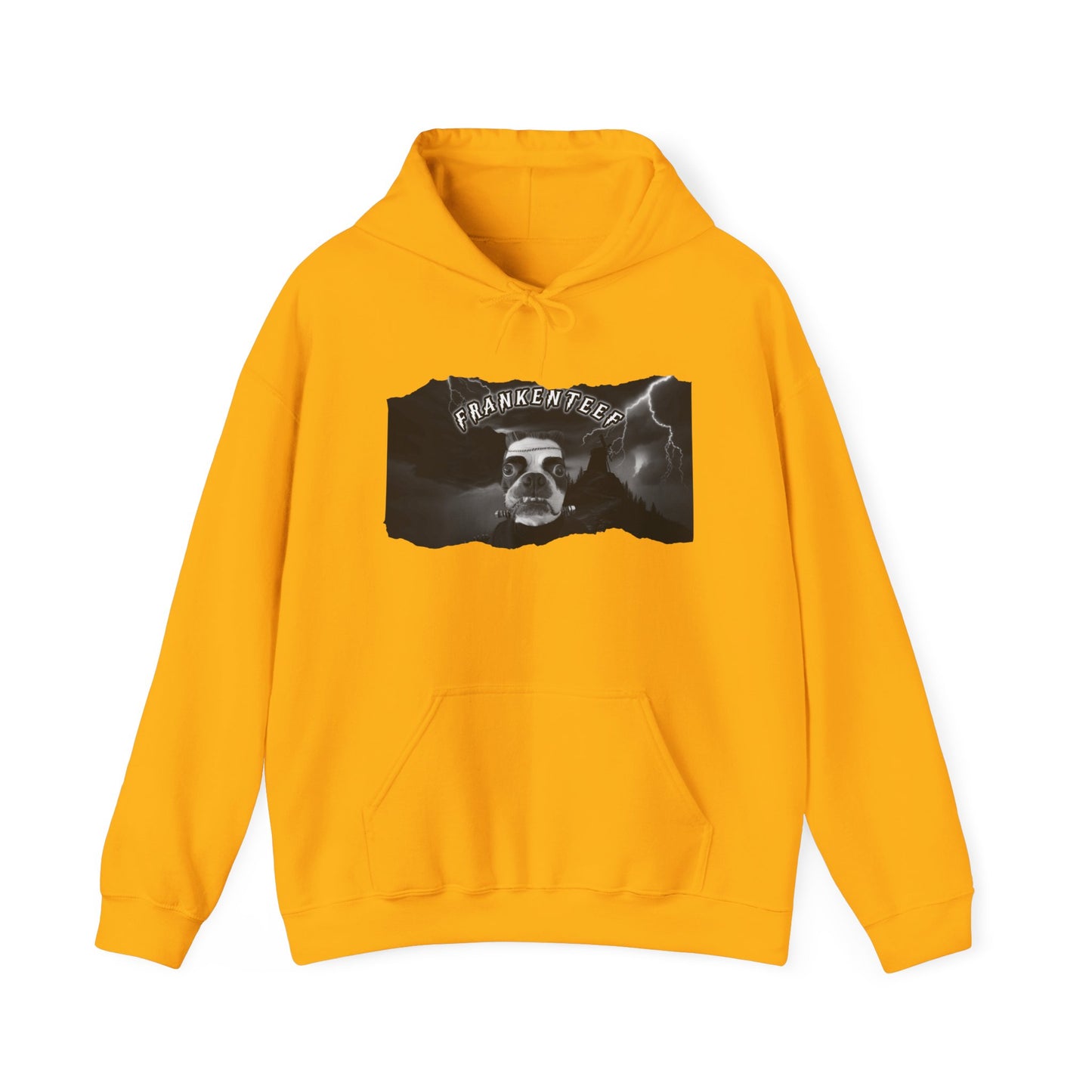 Frankenteef Unisex Pullover Hoodie: Stitched-Up Style