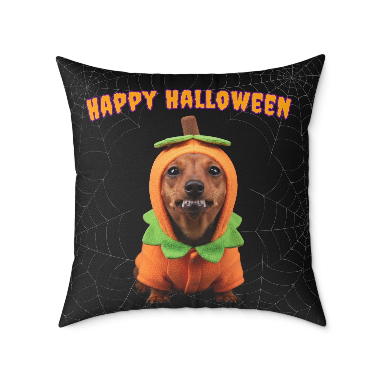 Dachshund Happy Halloween Pillow