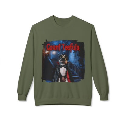 Count Teefula Crewneck Sweatshirt: Gothic Coziness