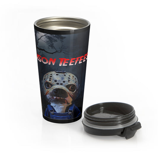 Jason Teefees Travel Mug: Sips of Suspense
