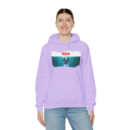 Teefs Unisex Pullover Hoodie: Sharky Style Splash