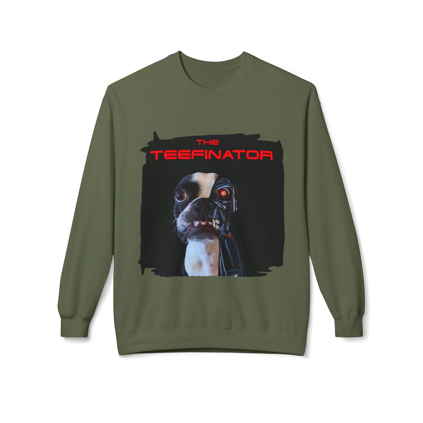 The Teefinator Crewneck Sweatshirt: Cybernetic Comfort