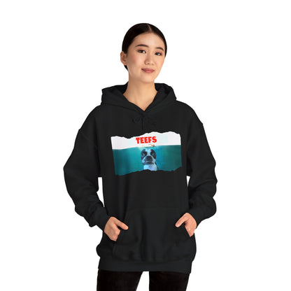 Teefs Unisex Pullover Hoodie: Sharky Style Splash