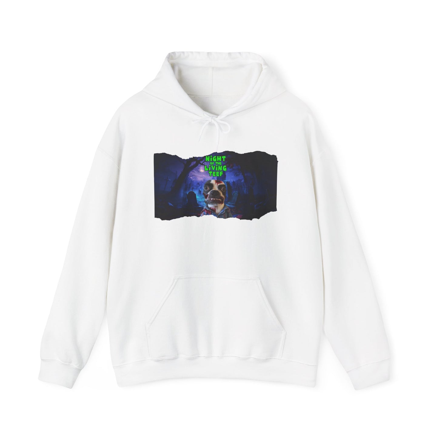 Night of the Living Teef Unisex Pullover Hoodie: Cozy Zombie Comfort