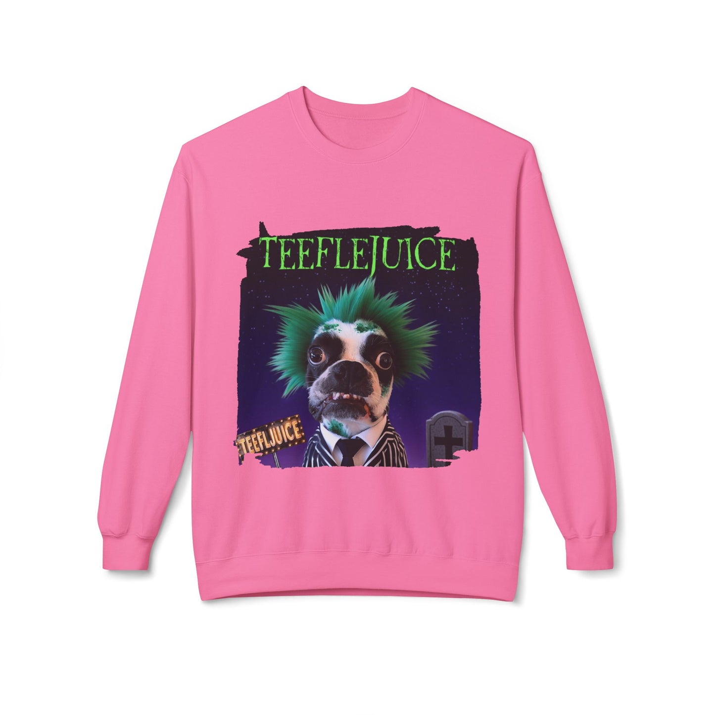 Teeflejuice Crewneck Sweatshirt: Spooky Spectacle Comfort