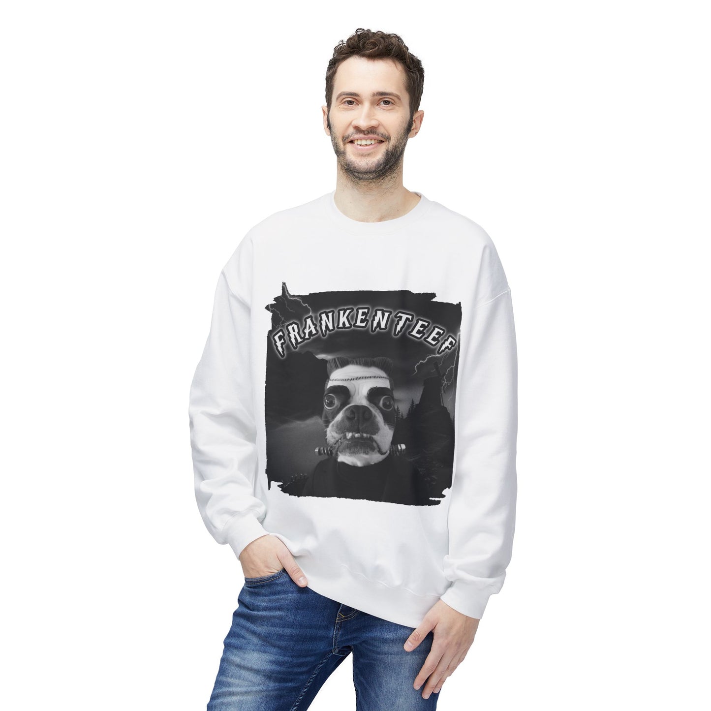 Frankenteef Crewneck Sweatshirt: Monster's Embrace