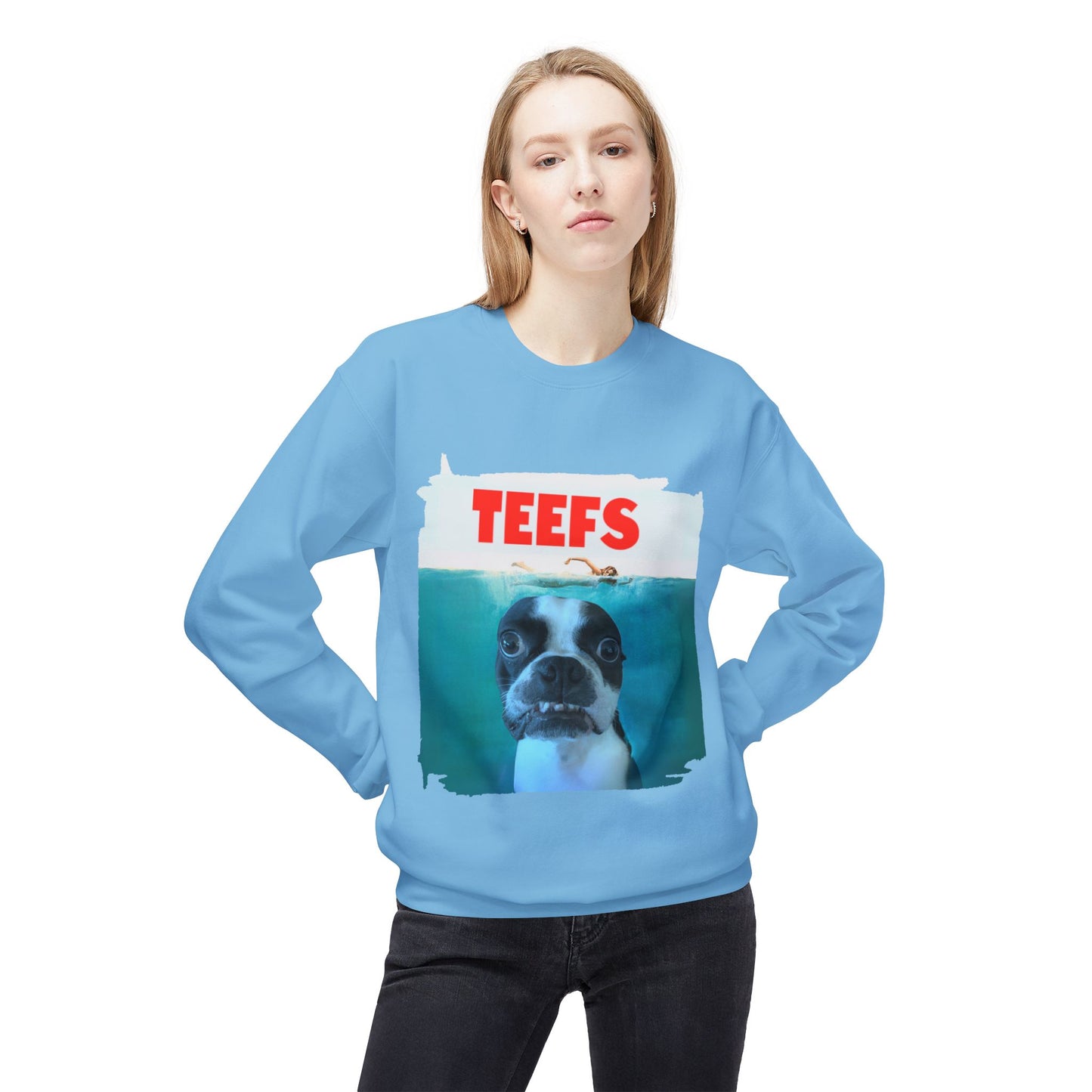 Teefs Crewneck Sweatshirt: Ocean Predator Comfort